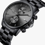 Zegarki męskie ze stali nierdzewnej i metalu, na co dzień stoper