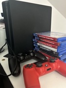 Ps4 Slim 500gb+2pady+8 gier cena do negocjacji.
