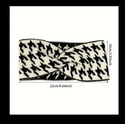 Elegancka Opaska Zima/Jesień | Wzór Houndstooth/Pepitka | Modna