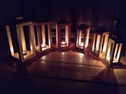 Lampiony ze starego drewna 