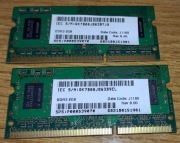 2 szt Samsung 2GB DDR3 SODIMM 1333MHz, łącznie 4GB ram