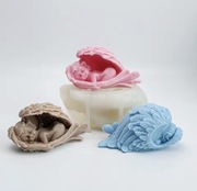 NIEMOWLĘ w SKRZYDŁACH ANIOŁA forma silikonowa 12.6*6.6 do Świec Gipsu 