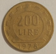 Moneta Włochy 200 lirów 1978,1979,1985,1990,1992,1994