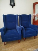 Fotele uszaki granatowe 