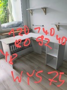 Biurko narożne białe