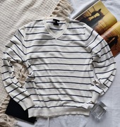 Sweter męski w paseczki bawełna 100% Batistini 