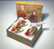 Unikat Nowe Filiżanki spodki łyżeczki CHOPIN Porcelana Queen Isabell