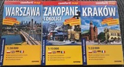 Warszawa, Kraków, Zakopane. 3 mapy laminowane.