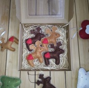 Zestaw 4 zawieszek na choinkę, renifer filcowy, reniferek, święta