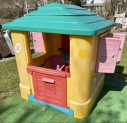 Domek ogrodowy dla dzieci Chicco z telefonem, ze stolikiem i krzesłami duży