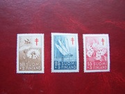 Finlandia 1954 MNH Mi. 434/36 Fauna Owady Gruźlica