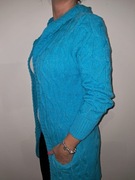 Swetr na jesienne wieczory- turkusowy rozm: S/M