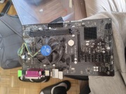 Płyta główna ASRock H81 Pro BTC z procesorem i chłodzeniem 