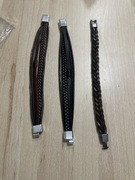 Bransoletka męska skórzana 