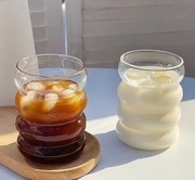Piękna szklanka bubble falista szklanka do kawy napojów 400 ml
