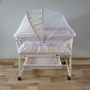 Łóżeczko dostawne turystyczne regulacja wysokości moskitiera 