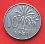 10  Kobo   1973  r  -   Nigeria    Palmy 