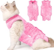 Body dla kota po operacji Z zabezpieczeniem przed lizaniem r. M Różowy 