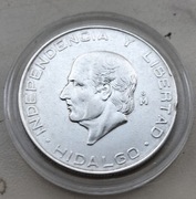 Meksyk 5 Pesos 1957 r Hidalgo srebro 