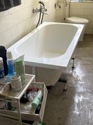 JAK NOWA! Wanna z włókna szklanego z syfonem i podstawą z regulacją