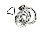 Stalowy pas cnoty klatka na penisa Chastty + Pasek podtrzymujący oring 45mm