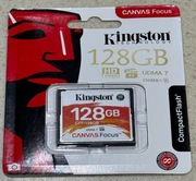 Kingston Compact Flash 128GB UDMA 7 Canvas Focus 150MB/s NOWA