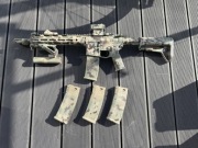 Custom Cyma Platinum 097B + kolimator + surefire latarka karabinek ASG