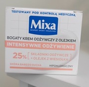 Bogaty krem odżywczy do twarzy, Mixa