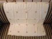 Obrus  80 x 80 cm wełniany wełna retro Cepelia vintage PRL  