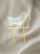Cake Topper Chrzest Swięty Dekoracja na tort Elegancka ozdoba 