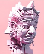 t-shirt koszulka z maska różowa