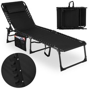 Leżak ogrodowy składany FENIKS czarny