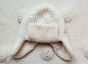 Czapka uszatka z kożuszkiem