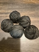 Czarna włóczka bawełniana,  razem 250g 