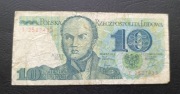 Stary banknot Polska 10 zł 1982 rok PRL 