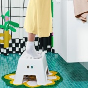 BOLMEN Stołek ze schodkiem, biały nowy