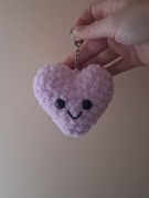 Różowe serce | Brelok | Ręcznie robiony