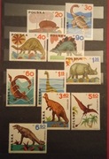 Znaczki  polskie Fi 1421- 1430 Zwierzęta prehistoryczne stan** z 1965r.