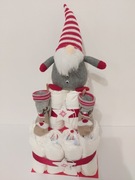 Tort z pieluszek prezent na Mikolajki lub Boże Narodzenie 