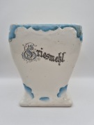 Pojemnik Griesmehl antyczny ceramiczny secesja uszkodzony