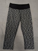 Szare melanż spodnie rybaczki legginsy sportowe Soc 36