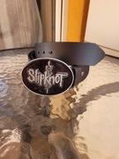 Czarny skórzany pasek Slipknot 