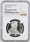 10 zł - 1997 - Stefan Batory (1576-1586), popiersie - NGC PF 70 Ultra Cameo
