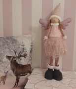 Aniołek skrzat różowy lalka dla dziewczynki Pepco 58 cm