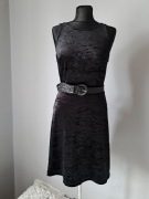 Czarna sukienka 38/M welur divided h&m