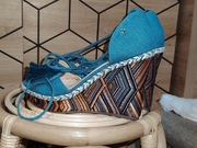 Buty sandały na koturnie orient etno 41 