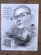 Portret karykatura 40 50 60 policjant urodziny ślub emerytura Wieluń DPD