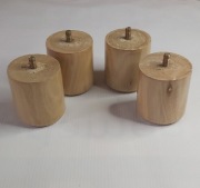 Drewniane Nóżki Do Mebli Kompletny Zestaw 4 sztuk 7cm 