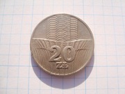 Polska moneta 20 zł złotych 1976 kłosy