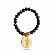 Pierścionek na gumce Stal Szlachetna Krzyżyk